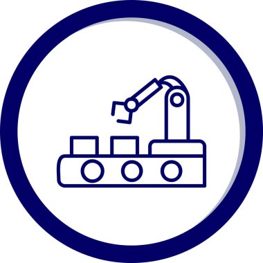 Otomasyon web simgesi, vektör illüstrasyonu