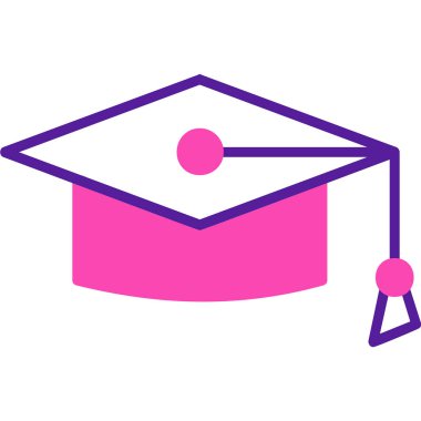 Mortarboard web simgesi basit illüstrasyon