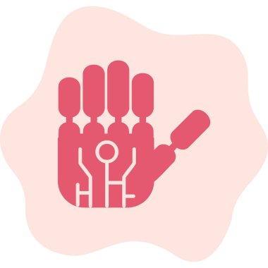 Modern Robotik El simgesinin vektör çizimi           