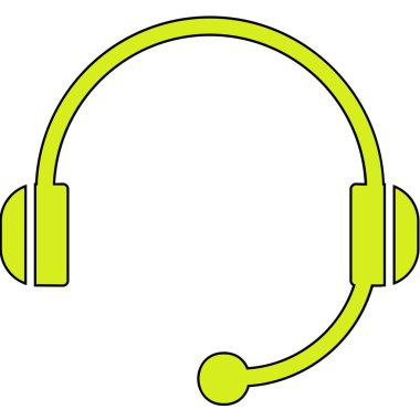 Kulaklık. Web simgesi basit illüstrasyon