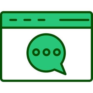 Web sohbet renk çizgisi vektörü simgesi 