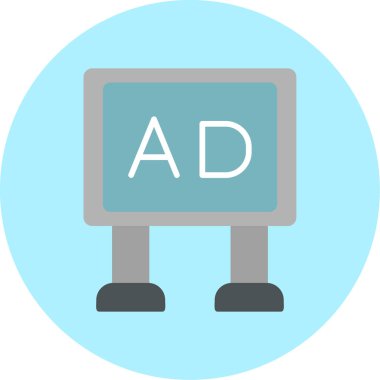 Poster ağ simgesi, vektör illüstrasyonu