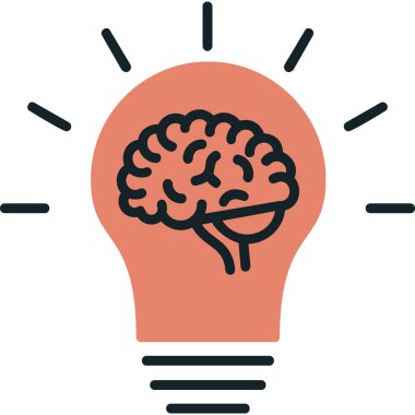 Fikir simgesinin vektör illüstrasyonu 