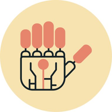 Modern Robotik El simgesinin vektör çizimi           