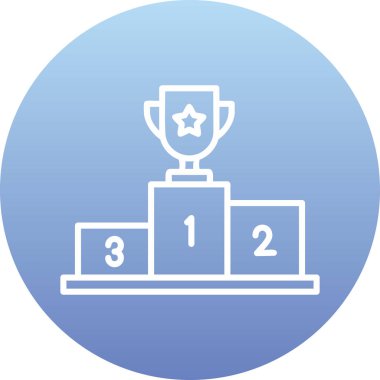 Kazanan kupa ikonu. özet çizimi 