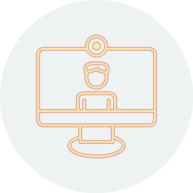 Video Arama simgesi, düz tasarım