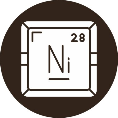 Nikel web simgesi, vektör illüstrasyonu 