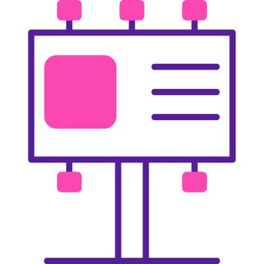 Billboard web simgesi, vektör çizim 