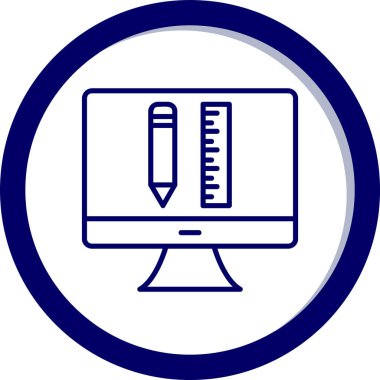 Web tasarım simgesi, vektör illüstrasyonu basit tasarım