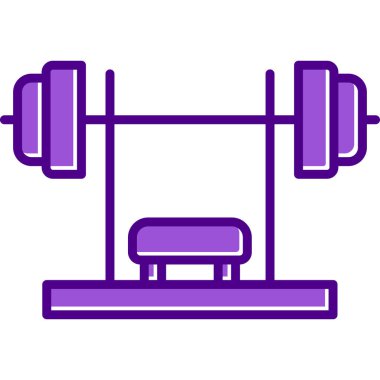 Bench Press simge vektör illüstrasyon tasarımı 