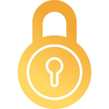 kilit düz simge vektör çizim