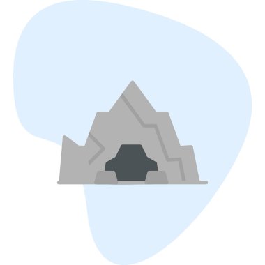 mağara ikonu vektör illüstrasyonu