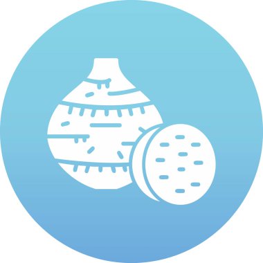 Taro kök simgesi, vektör illüstrasyonu basit tasarım