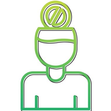 Özdenetim web simgesi, vektör illüstrasyonu