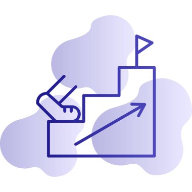 Adımlar web simgesinin vektör illüstrasyonu