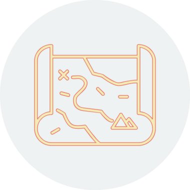 harita simgesinin vektör illüstrasyonu 