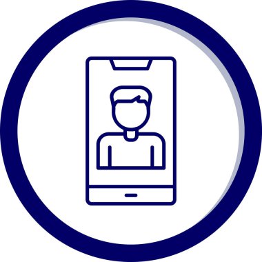 Smartphone web simgesi, vektör çizim 