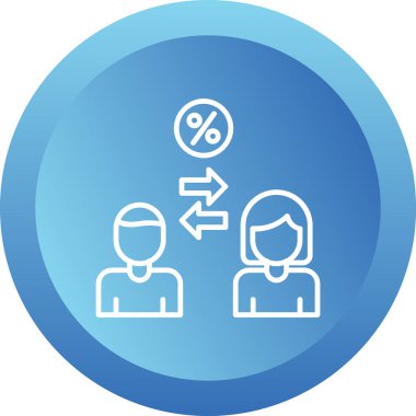 Kişiler Arası Zeka simgesi, vektör illüstrasyonu 