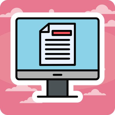 Çevrimiçi Test Ağı simgesi, vektör illüstrasyonu