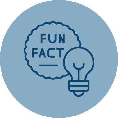 Eğlenceli Gerçekler konuşma balonu web simgesi, vektör illüstrasyonu