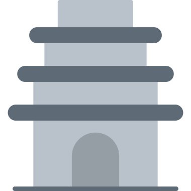 Tapınak binası Web simgesi basit illüstrasyon