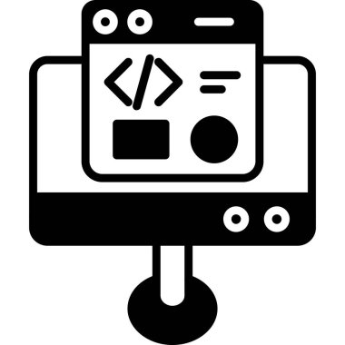 Geliştirme simgesi, vektör illüstrasyonu basit tasarım