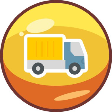 kamyon simgesi, vektör illüstrasyon tasarımı 