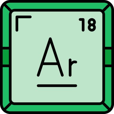 Argon web simgesi, vektör illüstrasyonu