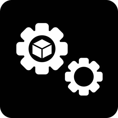 Vitesli ayar simgesi, vektör illüstrasyonu basit tasarım