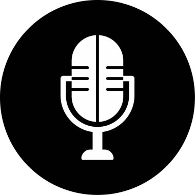 mikrofon simgesi vektör illüstrasyonu 