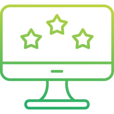 Dijital pazarlama, derecelendirme. Web simgesi basit illüstrasyon