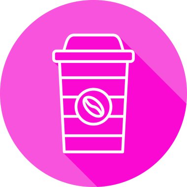 Kahve Kupası web simgesi, vektör çizim 