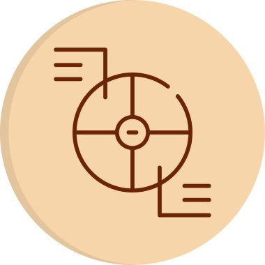 Pasta grafiği web simgesi basit illüstrasyon 