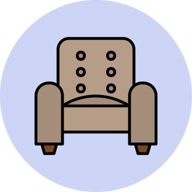 Kol Koltuğu Web simgesi basit illüstrasyon