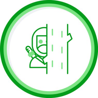 Ninja simgesi vektör illüstrasyonu 