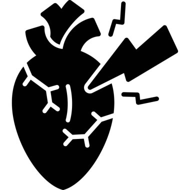 Kalp krizi. Web basit hastalık simgesi