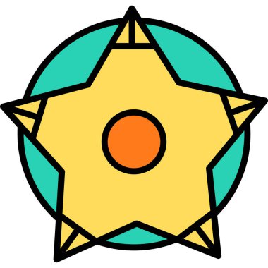 Yıldız web simge vektör çizim 