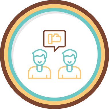 Takım beyin fırtınası fikirleri simgesi, vektör illüstrasyonu basit tasarım