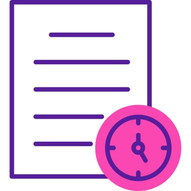 Zamanlama simgesi vektör çizimi alıştırması