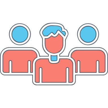 Takım. Web simgesi basit illüstrasyon 
