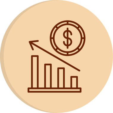 Ekonomi simgesi modern basit illüstrasyon 