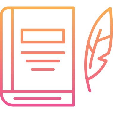 Edebiyat. Web simgesi basit illüstrasyon 