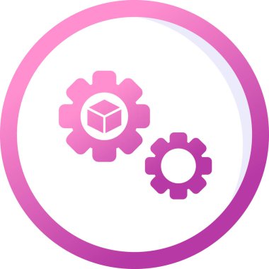 Vitesli ayar simgesi, vektör illüstrasyonu basit tasarım