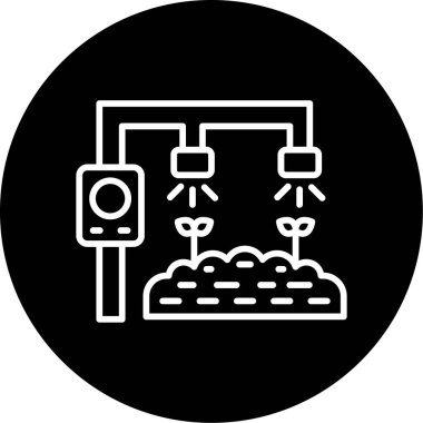 Otomatik sulama. Web simgesi vektör illüstrasyonu