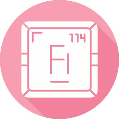 Flerovium web simgesi, vektör illüstrasyonu