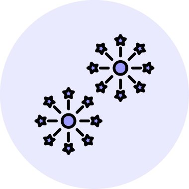 Havai fişek web simgesi, vektör illüstrasyonu 