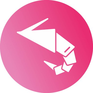 Kağıt karides. Web simgesi basit illüstrasyon