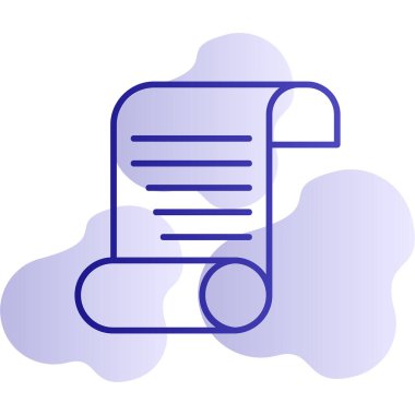 Kağıt parşömen. Web simgesi basit illüstrasyon                