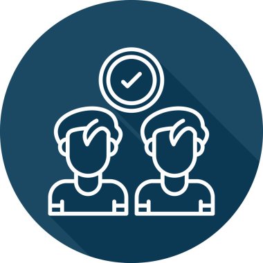 İş adamları simge vektör illüstrasyonuyla tanışıyor