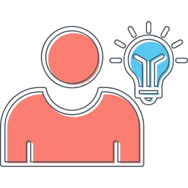 Fikir simgesinin vektör illüstrasyonu 